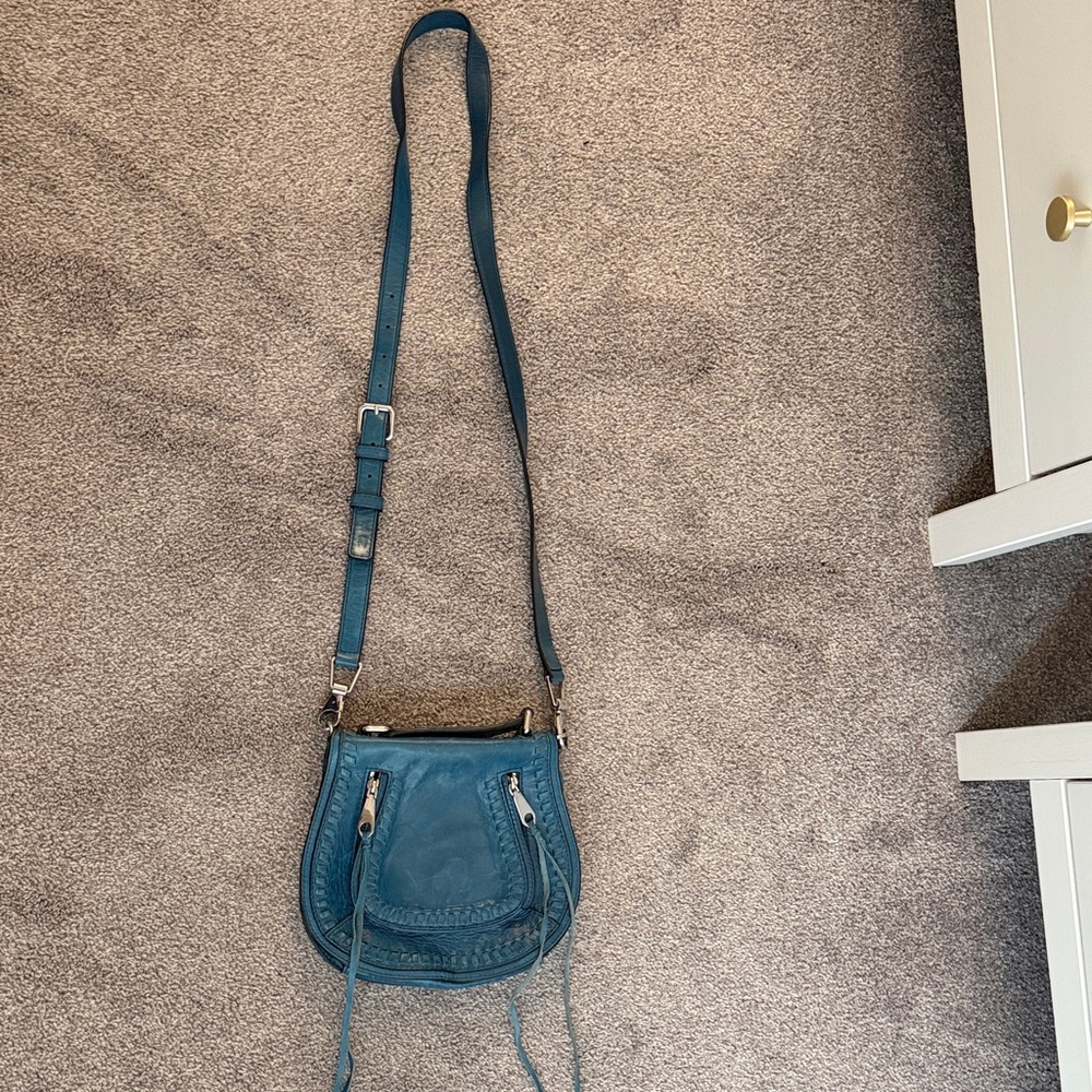 Rebecca Minkoff - Leather Vanity Saddle Bag - Turquoise